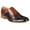 BLACK WINE BROWN, variant on Men's Three Tone Monk Strap Dress Shoes