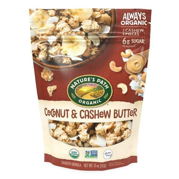 Pack of 8, Natures Path Coconut & Cashew Butter Granola, 11 oz
