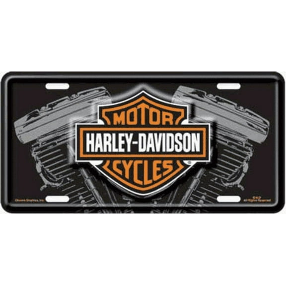 Harley-Davidson Logo with V-Twin License Plate