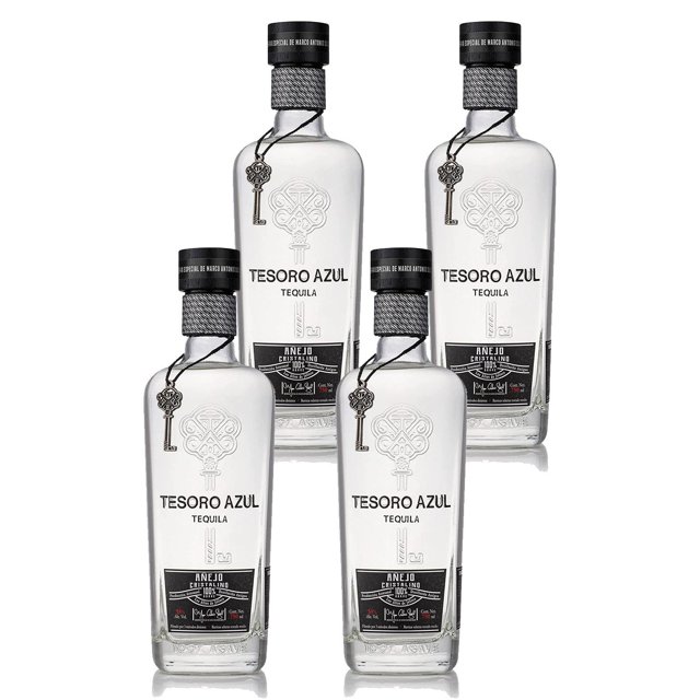 Pack de 4 Tequila Tesoro Azul Cristalino 750 ml Tesoro Azul Cristalino