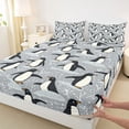 thumbnail image 3 of Castle Fairy Kawaii Penguin Twin Sheet Sets for Kids Teens,Cute Animal Bedding, 3 of 7