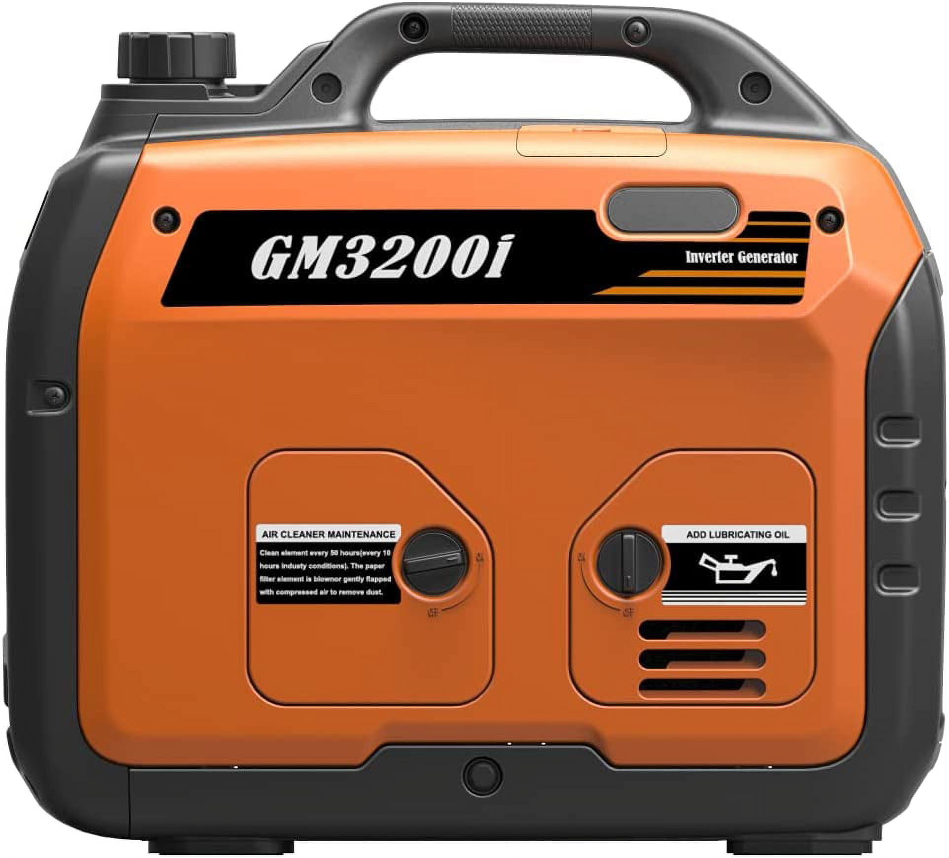 GENMAX Portable Inverter Generator,3200W ultra-quiet gas engine & RV Ready, EPA Compliant, Eco-Mode Feature, Ultra Lightweight for Backup Home Use & Camping (GM-3200i)