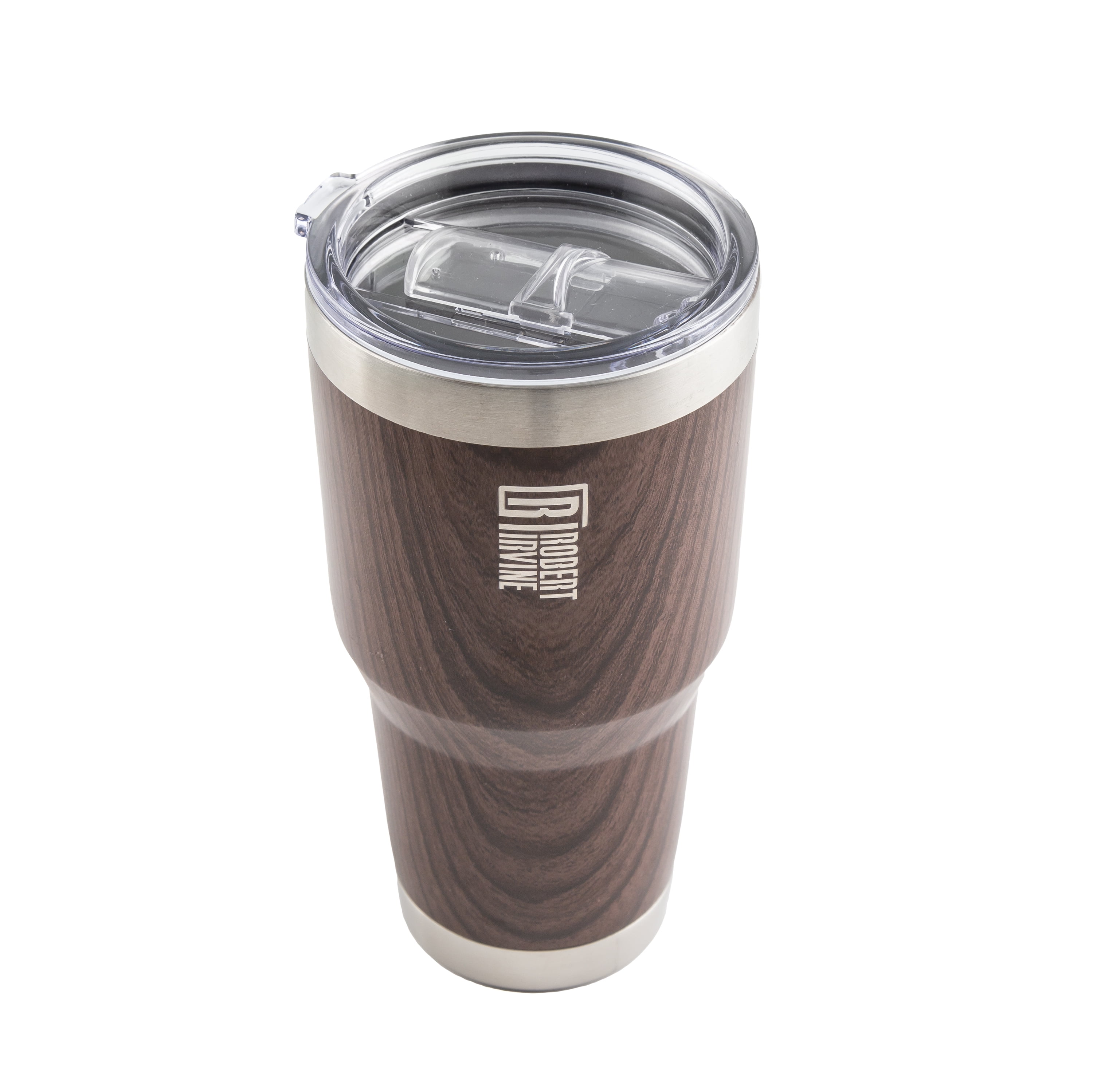 Robert Irvine Insulated 20-oz. Travel Coffee Mug, Wood