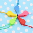 thumbnail image 2 of Miangastore 24Pcs Plastic Whistles Colorful Cheering Refueling Whistles Referee Whistles Kids Toy Sporting Goods (Random Color)(with Rope), 2 of 8