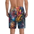 thumbnail image 6 of KLL Vibrant Rooster Painting for Men's 1-Pack Shorts,Sleep Pajama Shorts for Men Soft Pj Shorts Men's Pajama Bottoms Sleepwear -X-Large, 6 of 7