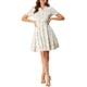 thumbnail image 1 of Vestido de botón con cuello en V y volantes de flores INSPIRE CHIC para mujer en blanco XL, 1 of 7