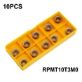 thumbnail image 6 of 10Pcs Rpmt10T3Mo Carbide Inserts Cutters For Cnc Lathe Steel Milling Tool Smile Home, 6 of 8