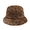 Coffee, variant on Womens Printed Bucket Hat Warm Fisherman Hat Soft Plush Winter Hat with Floral Pattern Wide Brim Casual Cap