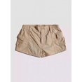 thumbnail image 4 of Shorts Boyfriend de cintura baja con costuras y bolsillos con solapa Cargo ShortsKhakiMedium, 4 of 5