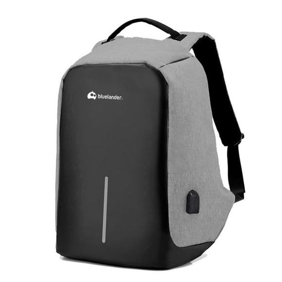 Mochila para Laptop Bluelander Antirrobo Interior Expandible Gris