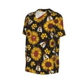thumbnail image 2 of Rocae Sunflowers And Bww for Breathable Men's Baseball T-Shirt Fashionable Casual Baseball Jersey, Moisture-wicking Sportswear Small, 2 of 9