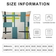 thumbnail image 5 of COMIO  Abstract Teal Chartreuse Blue Green Grey Throw Pillow Cover Classic Repeat Collage Geometric Regular Pillow Case Decorative Men Women Boy Girl Room Cushion Cover for Home Couch Bed, 5 of 5