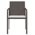 thumbnail image 4 of vidaXL PE Rattan Outdoor Dining Chair - Set of 2, Brown, 4 of 8