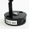 thumbnail image 3 of 2pcs/pack Black Aluminum DC24V 12V Touch Dimmable RV LED Reading Light Fixture with USB Port 3000K 6000K Boat Yacht Wall Lamp, 3 of 6
