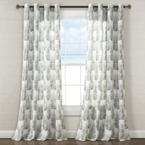 Lush Decor Palm Lane Window Curtain Panels Gray 52X84 Set
