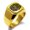 Gold, variant on Tioneer Stainless Steel Letter S Initial 3D Cube Box Monogram Engraved Square Flat Top Biker Style Polished Signet Ring