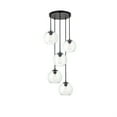 thumbnail image 3 of Baxter 5 Lights Black Pendant With Clear Glass, 3 of 3