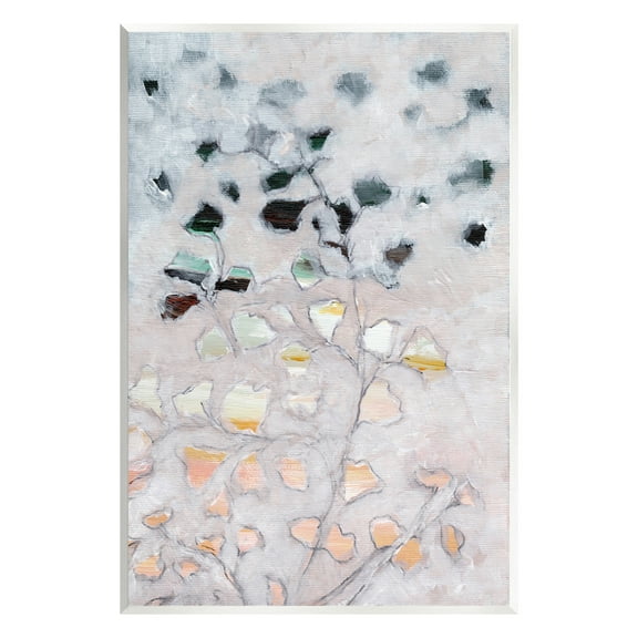 Stupell Industries Pastel Ombre Plant Leaves Botanical & Floral Painting Unframed Art Print Wall Art, 10 x 15