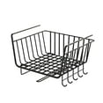 thumbnail image 1 of Cesta de alambre para debajo del estante, de hierro negro, multifuncional, ahorra espacio, organizador colgante para debajo del gabinete., 1 of 14