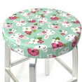 thumbnail image 3 of Lsque Bunny And Rose Round Bar chair cushion covers Velvet Fabric Premium Comfort Protects from Scratches and Stains for 14-17 Inch Chair- 13 inch, 3 of 7