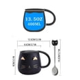 thumbnail image 2 of Cat on Mug, Ceramic, 13 oz Dishwasher & Microwave Safe, White, 2 of 5