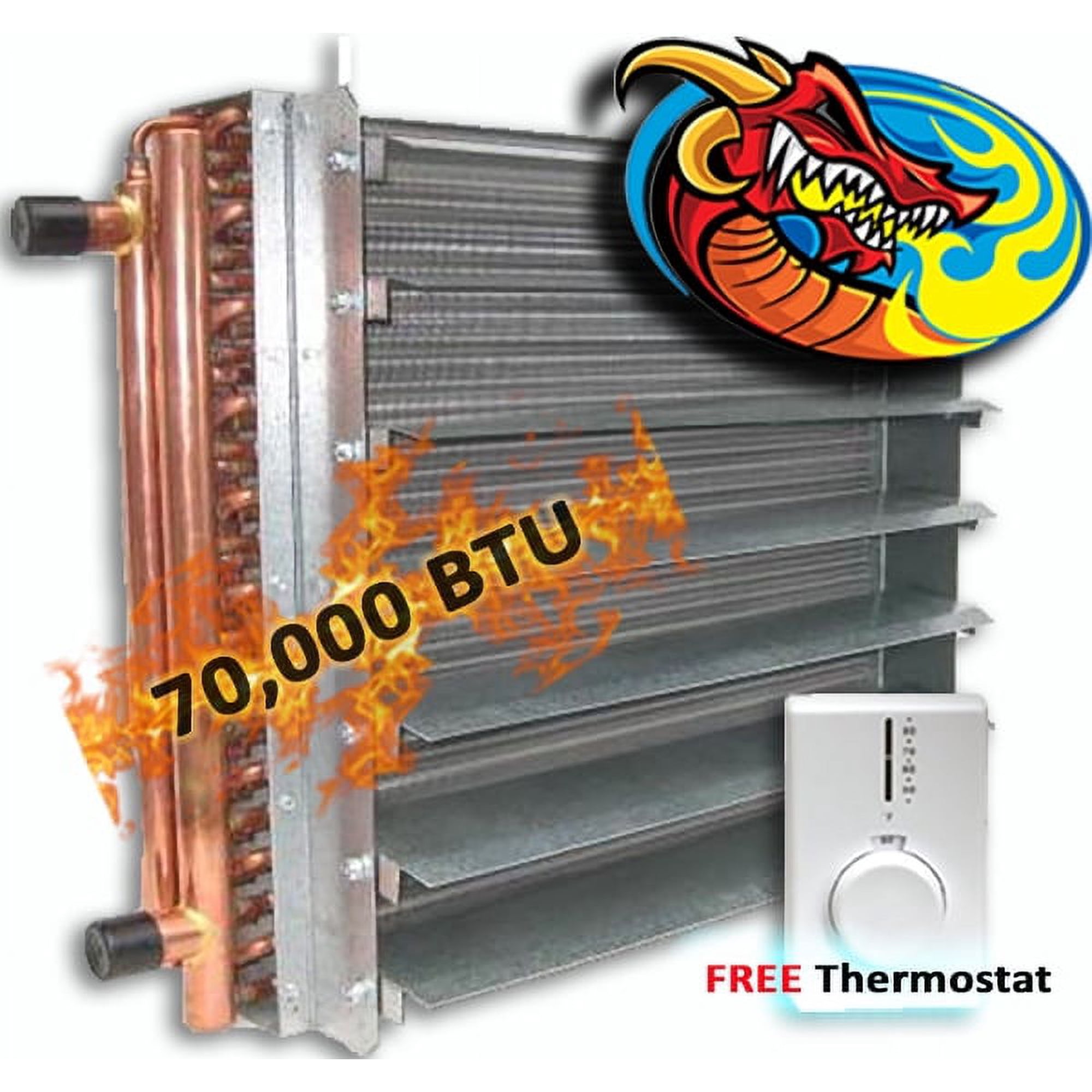 Unit Heater, Hydronic 70,000 BTU, Dragon Breath Wood Boiler *High Quality*