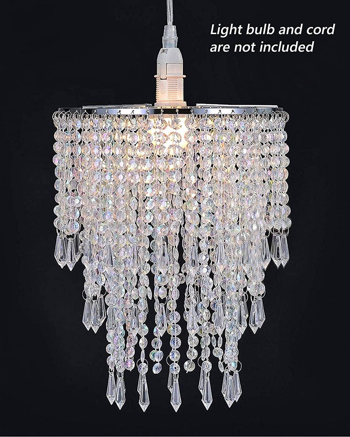 Chandelier Shade Ceiling Light Beaded Pendant Lampshade Bedroom Wedding Party 