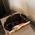 thumbnail image 5 of Jiibva Women's Reflective Oval Clutch with Shoulder Chain - Small Metal Crossbody Bag for Party, Wedding, Cocktail, Prom, 5 of 7