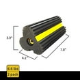 thumbnail image 1 of ROBLOCK Heavy Duty Wheel Chocks, Rubber Wheel Block Non-Slip Base with Nylon Rope Yellow Reflective Tape - 1 Pair Black, Wheel Stoppers for Travel Trailers, RV, Aircraft, Car, Camper, Truck, 1 of 5