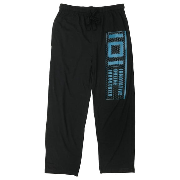 Ready Player One Mens Black & Blue Knit IOI Sleep Pants Pajama Bottoms X-Large