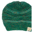 thumbnail image 3 of C.C BeanieTail Cotton Blend All Season Daily Messy High Bun Ponytail Beanie Hat, Confetti Rust, 3 of 3