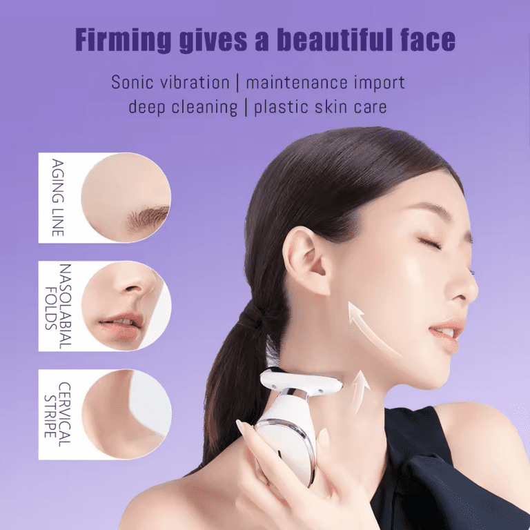 Insmart Red Light Therapy for Face, Red Light Therapy Wand, 7 Color Led Face Neck Massager for Skin Care,Neck Beauty Device Anti Wrinkle Skin Care