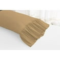 thumbnail image 7 of 2 Piece Long Ruffles Mermaid Fishtail Pattern Solid Taupe Pillow Shams, (King 20X36 Pillow Cover), 100% Egyptian Cotton, 800 Thread Count, King Size, 7 of 7