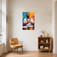 thumbnail image 4 of ZHONGYUTONG African American Men Music Wall Art Africa Drum Canvas Black Man Pictures Ethnic Instruments Traditional Painting Prints Afro Home Decor Framed (12.00" x 18.00"), 4 of 5