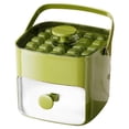 thumbnail image 2 of 48 Grid Ice Cube Tray Double Layer,Easy Release Square Ice Mold Slow Melting Food-Grade Plastic for Freezer Whiskey Cocktail ice cube tray with lid and bin, 2 of 4