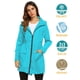 thumbnail image 2 of LOMON Chaqueta impermeable ligera para mujer Chubasquero activo con capucha para exteriores y bolsillos Azul hielo M, 2 of 5