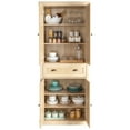 thumbnail image 2 of Ktaxon 72" Kitchen Pantry Cabinet with Doors and Shelves, Sideboard Storage, Rattan, 2 of 14