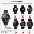 thumbnail image 2 of [2+2Pack] Compatible Samsung Galaxy Watch 3 45mm Screen Protector and Case, 2 Pack Tempered Glass Protective Film and 2 Pack TPU Watch Cover Accessories Set for Galaxy Watch3 45, Titanium, 41mm, 2 of 6