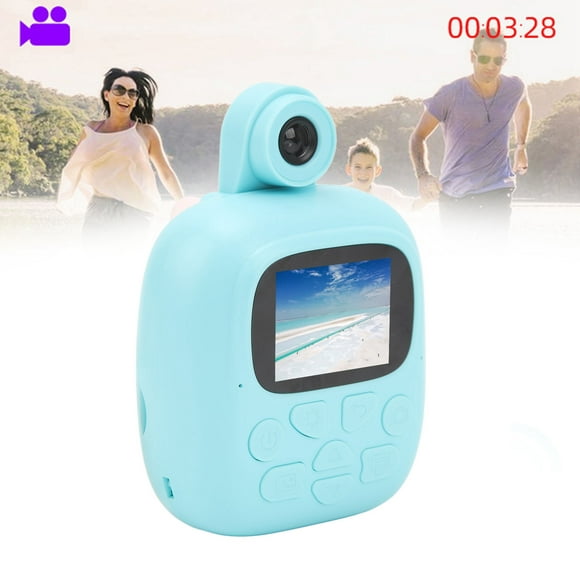 Kids Digital Camera, 2.0in IPS Portable Inkless Printing Thermal Print Printer for Children