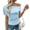 Light Blue, variant on Womens Asymmetric Neck T-Shirts Solid Color Slant Cut Short Sleeve Pullover Tops Geometric Design Lightweight Stretch Jersey Fabric Summer Apparel Structured Silhouette Pink M