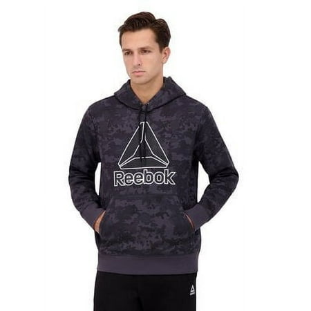 Reebok Men's and Big Men's Big Delta Logo Fleece Hoodie Sweatshirt, Sizes S-3XL