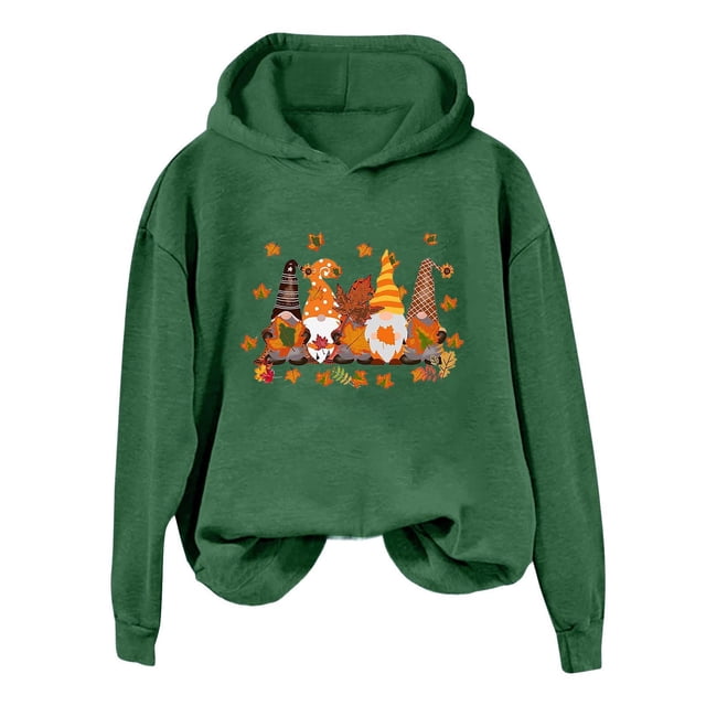 WEAIXIMIUNG Chandails en Molleton Maman pour Femmes Brodé Chandail à Capuchon Graphique de l'Action de Grâce pour Femmes Chandail Décontracté Confortable Mode Automne