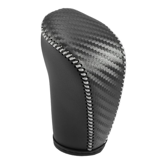 Gear Shifting Knob Cover Automatic for Nissan Rogue PU Leather Carbon Fiber Pattern Black White
