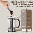 thumbnail image 3 of Veken French Press Coffee Maker 34oz, No Plastic Touching Cafe,Thickened Glass Stainless Steel Brewer, Cold Brew Cafetera Tea pot for Kitchen Travel, 3 of 10