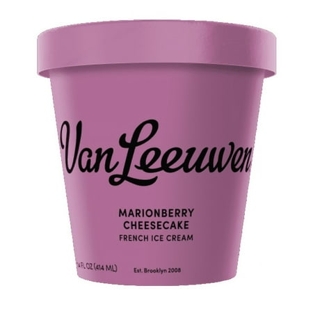 Van Leeuwen Artisan French Marionberry Cheesecake Flavored Ice Cream, Shellfish-Free, 14 oz 1 Count