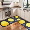 thumbnail image 3 of Kitchen Rugs Sets Of 2,Yellow Lemon Blueberries DarkBlue Pattern Anti Fatigue Kitchen Mat Rugs Non Slip Washable,Decorative Kitchen Floor Mats for Kitchen,Sink,Laundry,17"x47"+17"x47", 3 of 5