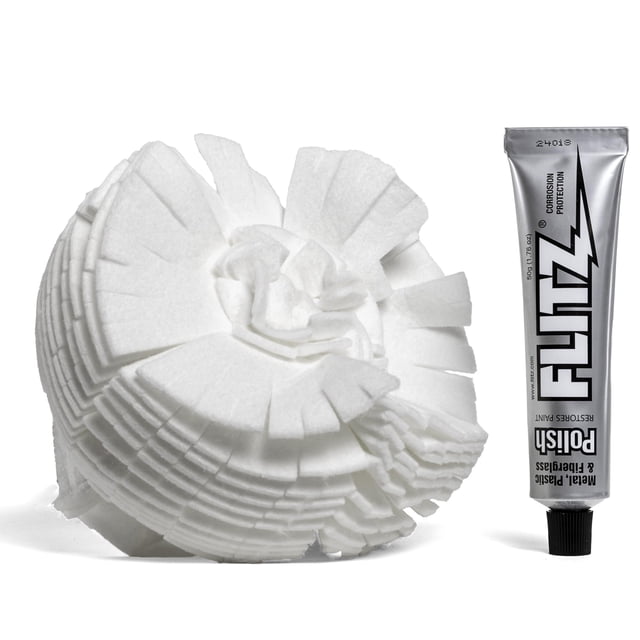 Broca amortiguadora para coche Flitz Buff Ball, 12,7 cm, color blanco