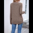 thumbnail image 4 of Suéteres de Mujer, Camisas de Larga, Moda de Otoño, Blusas de Moda, Conjuntos Fruncidos, Ropa de Invierno Café XL, 4 of 9