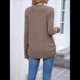 thumbnail image 4 of Suéteres de Mujer, Camisas de Larga, Moda de Otoño, Blusas de Moda, Conjuntos Fruncidos, Ropa de Invierno Café L, 4 of 9