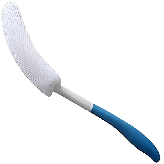 ACDANC 15.35 Inch Body Brush with Long Handle, Long Curved Handle Easy Reach Anti-Slip Bath Brush, Bathing Aids for Seniors, Shower Back Scrubber for Elderly and Pregnant(1 Pc)